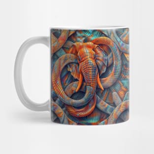 Interlocking Abstract Geometric Figures Dimensions Mug